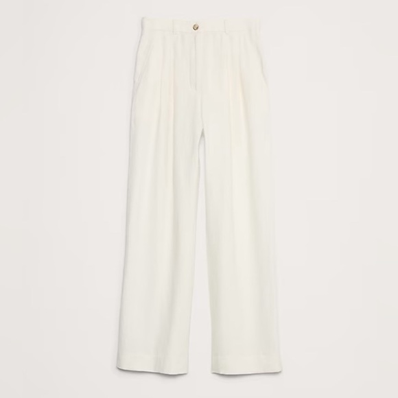 NWT! Banana Republic Soho High-Rise Wide-Leg Linen Pant - Size 6 - Picture 4 of 5